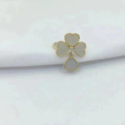 [Dawnora Jewelry]SWEET CLOVER WHITE MOP RING