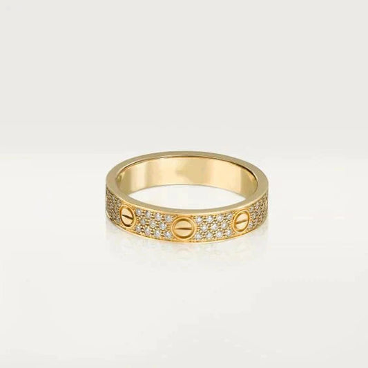 [Dawnora Jewelry]LOVE RING 3.6MM DIAMOND PAVED