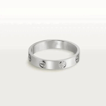 [Dawnora Jewelry]LOVE RING 4MM 1 DIAMOND SILVER
